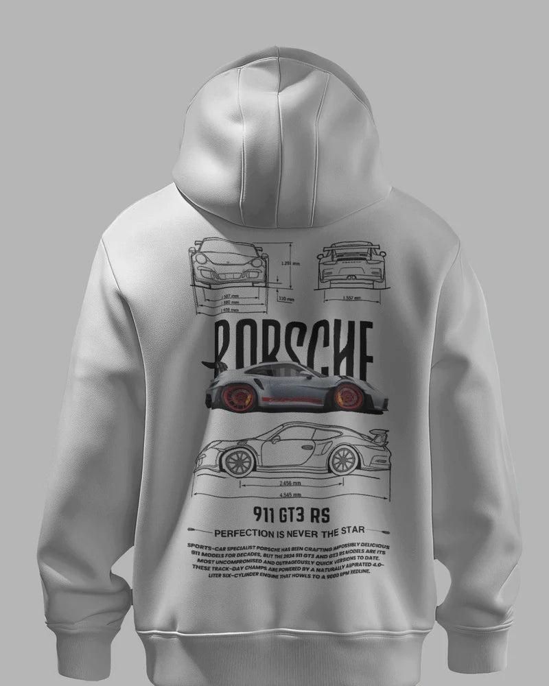 Men's White Porsche hoodie